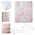Levtex Baby - Elise Crib Bed Set - Baby Nursery Set - Pink, Grey And White - Floral And Velvet Patchwork - 5 Piece Set Includes Quilt, Fitted Sheet, Diaper Stacker, Wall Decal & Skirt/dust Ruffle