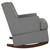 Baby Relax Bennet Transitional Wingback Rocker Chair, Gray