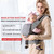 Convertible Ergonomic Baby Carrier With Kangaroo Bag, Gray