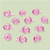 Mini Plastic Pacifier Baby Shower Favor Charms, 1 In, Pink, 18ct