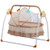 Electric Baby Cradle Swing Baby Crib Cradle Auto Rocking Chair Khaki