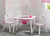 Delta Children Princess Crown Kids Table And Chair Set With Storage, Greenguard Gold Certified, White/pink