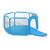 Portable Baby Playpen 6-panel Play Yard Interactive Baby Playinghouse Kids Safety Fence Ocean Ball Pit Pool For Baby Indoors Outdoors Playing,blue