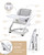 Unilove Feed Me 3-in-1 Portable High Chair & Feeding Booster Seat For Infant And Toddler, Shadow Gray
