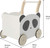 Mzdxj Panda Wooden Baby Push Walker - 2-in-1 Toddler Push & Pull Toys Learning Walker Stroller Walker With Wheels For Baby Girls Boys 1-3 Years Old