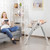 Gymax Baby High Chair Folding Baby Dining Chair W/ Adjustable Height & Footrest Beige