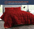 Twin Comforter Pinch Burgundy 300 Gsm Plush Siliconized Microfiber Fill Duvet Insert Box Stiched Quilted Fluffy Soft 600 Tc Egyptian Cotton Shell With Piping & Pillowcases