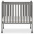 Dream On Me, 2 In 1 Lightweight Folding Portable Crib In Storm Grey