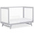 Dream On Me Carter 5 In 1 Full Size Convertible Crib In Grey And White