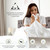 Aireolux 1000 Thread Count Egyptian Cotton Sateen Sheet Set, Queen, White (4 Pieces)