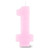 Great Value Number 1 Shaped Pink Birthday Candle, 5.63"