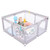 Baby Playpen, Portable Kids Safety Playpen For Babies With Gate, Playard For Kids Activity Center,47x47x27.5"