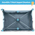 Topbuy 4-in-1 Baby Bed Playard Foldable Deluxe Baby Nursery Center With Wheels Blue