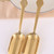 Julying Brass Tea Spoon Kung Fu Tea Spade Metal Spoons For Scooping Coffee Powder Tea Salt Yeast Super Food Powders Cacao Kitchen Tool