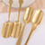 Julying Brass Tea Spoon Kung Fu Tea Spade Metal Spoons For Scooping Coffee Powder Tea Salt Yeast Super Food Powders Cacao Kitchen Tool