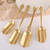 Julying Brass Tea Spoon Kung Fu Tea Spade Metal Spoons For Scooping Coffee Powder Tea Salt Yeast Super Food Powders Cacao Kitchen Tool