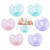 Sjenert 6 Pcs Silicone Thumb Play Mouth Round Head Pacifier Newborn For 3-18 Months Baby Sleeping(6 Pcs,green,pink,purple)