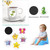 5pcs Pee Targets Potty Training Seat Stickers Urinal Bullseye Color Changing - B