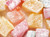 Luxury Turkish Delight Lokum, Mixed Fruits(strawberry, Orange, Lemon) -gourmet Small Box Snacks Gift Box|8.8 Oz, Fruit Flavored Candy, Vegan Soft & Sweet Candy Dessert, Gluten Free Mixed Candy