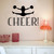 Cheer! Decal Wall Decal Cheerleader Sticker Decals - Size: 12.5"h X 19"l - Color: Black