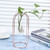 Hydroponic Plant Vases, Glass+metal Gold Glass Vase, Wedding Office For Home Rose Gold