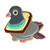 Grjirac Cute Bird Bread Metal Enamel Pin Wheat Delicious Slice Collar Brooch Shirt Badge