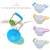 Jygee Baby Grinding Bowl Manual Kids Feeding Bowl Vegetable Fruit Infant Food Masher Set, Blue White