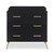 Delta Children Sloane 4 Drawer Dresser With Changing Top, Black W/melted Bronze