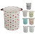 Auchen Round Storage Baskets, Clothes Laundry Hamper With Handles, Large Waterproof Cotton Linen Collapsible Storage Basket, Toy Storage Bin For Toy Collection (round - Triangle Leaves)