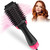One Step Hair Dryer,volumizer Hot Air Hair Dryer Brush,salon Negative Electric Blow Dryer Rotating Curler And Ion Hair Straightener Brush For Fast Drying,straightening,curling