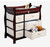 Badger Basket Sleigh Style Baby Changing Table With 6 Baskets, Cherry, Includes Pad