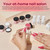 17 Pcs Dip Powder Nail Kit Starter, Azurebeauty Nude Pink Glitter 8 Colors Acrylic Dipping Powder System Essential Kit For French Nail Manicure Nail Art Set For Christmas