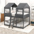 Low Bunk Beds Full Over Full Size, Aukfa Wood Bunk Beds Heavy Duty Bed Frame With Safety Roof And Guard Rail For Boys Girls Adults, No Box Spring Needed (gray)