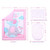 Jisen 3 Piece Microfiber Crib Bedding Set Printed Nursery Set For Baby Boys Or Girls Pink Elephant