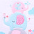 Jisen 3 Piece Microfiber Crib Bedding Set Printed Nursery Set For Baby Boys Or Girls Pink Elephant