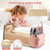Dotsog Diaper Bag Built-in Usb Charging Port And Stroller Straps Large Capacity Waterproof, Pink