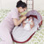 Zuiguangbao Gray Portable Bassinet For Baby Foldable Baby Bed Travel Sun Protection Mosquito Net Breathable Infant Sleeping Basket With Toys