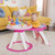 Bright Starts Around We Go 2-in-1 Walk-around Baby Activity Center & Table, Tropic Coral, Age 6 Months+