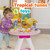 Bright Starts Around We Go 2-in-1 Walk-around Baby Activity Center & Table, Tropic Coral, Age 6 Months+