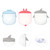 Hemoton 3pcs Wall Mesh Storage Bags Suction Cup Design Wall Door Hanging Storage Bags
