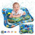 Luxtrada Inflatable Baby Water Mat Infant Tummy Time Playmat Toddler Fun Activity Play Center For 3-12 Months (26''x 19'')