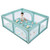 Lazybuddy 70''x59'' Baby Playpen, Large Safety Play Yard Activity Center Fence For Kids Infants, With See-through Gate, Indoor Outdoor - Green