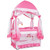 Costway 4 In 1 Portable Baby Playard Crib Bassinet Bed W/changing Table Canopy Music Box, Pink