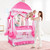 Costway 4 In 1 Portable Baby Playard Crib Bassinet Bed W/changing Table Canopy Music Box, Pink