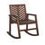 Outdoor Chevron Rocking Chair - Dark Brown