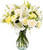 Bright Light By Arabella Bouquets With Free Hand-blown Glass Vase (fresh-cut Flowers White)