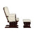 Suite Bebe Cleo Glider And Ottoman In Espresso Finish With Beige Cushion