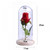 Taykoo Beast Red Rose In A Glass Dome With A Wooden Base For Wedding Anniversary Birthday Gifts