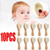 1/2/4/6/8/10/12/14/16/18/20pieces Wooden Baby Child Natural Soft Goat Hair Brush Adult Bath Massage Shampoo Shower Brush Skin Cleaning Tool