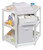 Badger Basket Diaper Corner Baby Changing Table With Hamper And Basket, White, Includes Pad